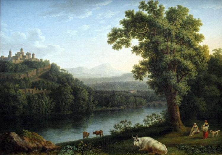 Jacob Philipp Hackert River Landscape France oil painting art